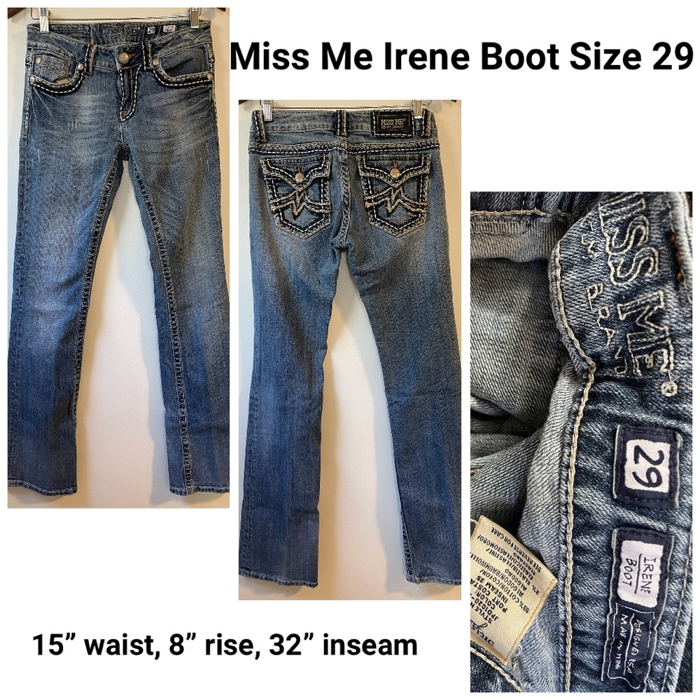 Women’s Miss Me jeans. Irene. Boot. Size 29.